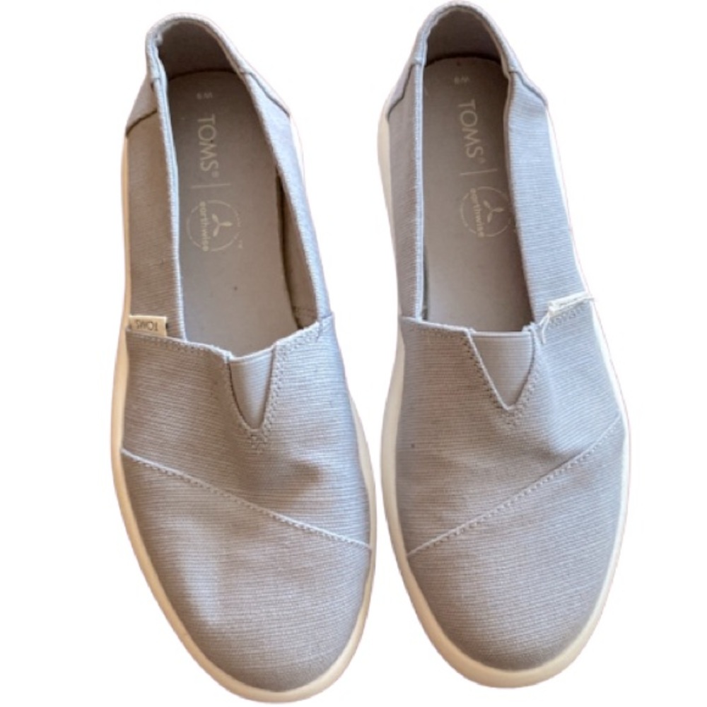 NEW TOMS gray Earthwise Ortholite shoes size 9